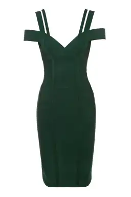 House of CB Mimi Midi Dress Green Size 8 for rent on The Volte - image 2