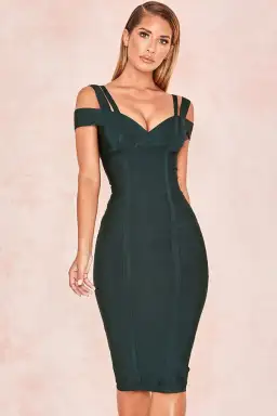 House of CB Mimi Midi Dress Green Size 8 for rent on The Volte - image 1