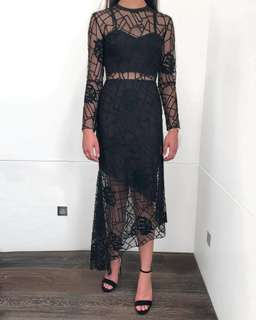 Manning Cartel Smoke & Mirrors Dress Black  Size 08