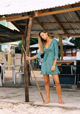 Auguste Diamond Rumba Sleeved Mini Dress size 6