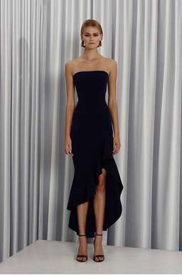 By Johnny Strapless Wave Gown - Black size 8 for rent on The Volte - image 3