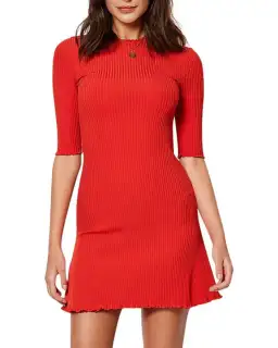 Bec & Bridge Babes Club Knit Mini Dress Red Size AU 8 for rent on The Volte - image 2