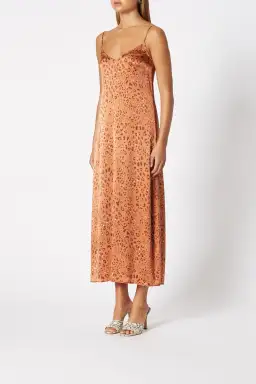 Scanlan Theodore Silk Leopard Slip Dress & Scarf Print Size 10 for rent on The Volte - image 2