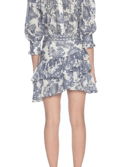 LoveShackFancy - Lorelei Ruffle Floral Mini Dress for rent on The Volte - image 4