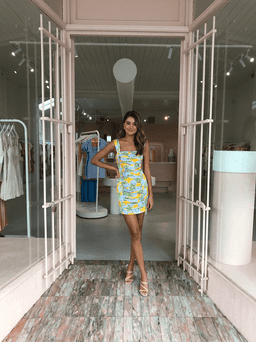Bec & Bridge Palm Paradise Mini Dress