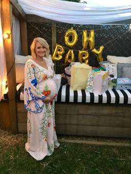 Fillyboo Strange Magic embroidered maternity dress - Light Blush  for rent on The Volte - image 4