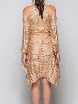 Thurley Sonnet Gold Mini Dress for rent on The Volte - image 1