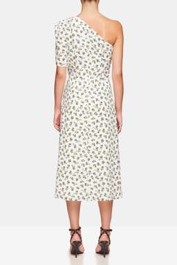 Emilia Wickstead  Kyle One-shoulder Floral-print Crepe Midi Dress Size 8