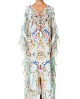 Camilla Kaftan With Lace Frill Panels Print Size 10 for rent on The Volte - image 2