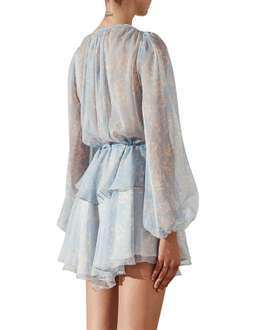 Shona Joy - Emilia Peplum Drawstring Mini Dress