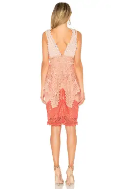Thurley La Rambla Lace Midi Dress Pink Size 10 for rent on The Volte - image 2