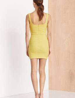 Bec & Bridge Cle'mence Mini Dress Yellow Size 8  for rent on The Volte - image 3