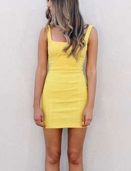 Bec & Bridge Cle'mence Mini Dress Yellow Size 8  for rent on The Volte - image 1