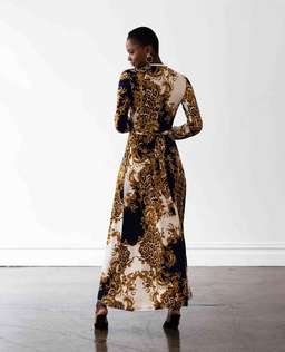 Mónica The Label Baroque Print Wrap Dress Size 12