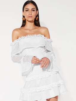 Mossman The Mood Swing Dress white Size 12 for rent on The Volte - image 1