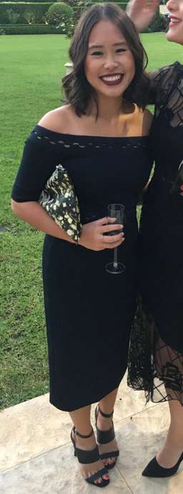 Dion Lee Eclipsed Lace Shoulderless Dress Navy Size 8