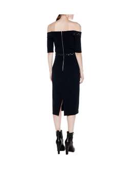 Dion Lee Eclipsed Lace Shoulderless Dress Navy Size 8