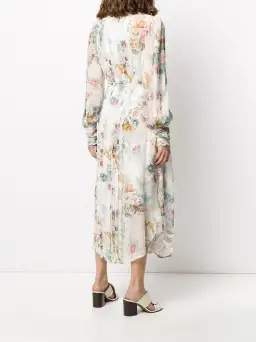 Zimmermann Wavelength Scallop Midi Dress Floral Size 1 / Au 10 for rent on The Volte - image 2