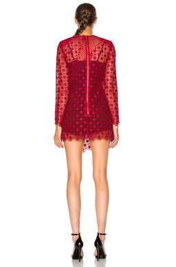 Self Portrait Strike Mini Dress red size 10 for rent on The Volte - image 2