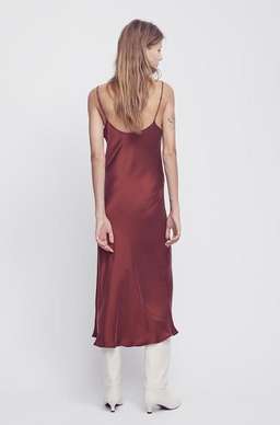 Silk Laundry 90s Slip Dress in Plum size 10