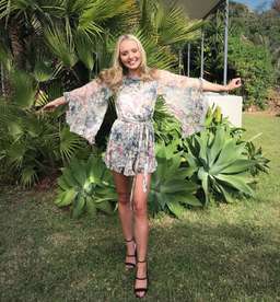 Zimmermann Cavalier Playsuit Grey Smoke Floral Size 0 / AU 8 for rent on The Volte - image 2