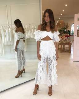 ALICE MCCALL | Dreamboat Top and Seashells Pant in Porcelain White | Size 6 for rent on The Volte - image 1