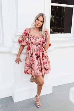 Zimmermann Cassia Scallop Mini Dress in Floral Musk Size 0 / AU 8 for rent on The Volte - image 7