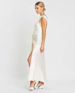 Bec & Bridge | Piper Asym Midi Dress in Ivory | Size 14 for rent on The Volte - image 3