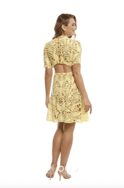 Thurley Dandelion Lace Dress yellow size 10