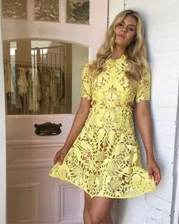 Thurley Dandelion Lace Dress yellow size 10