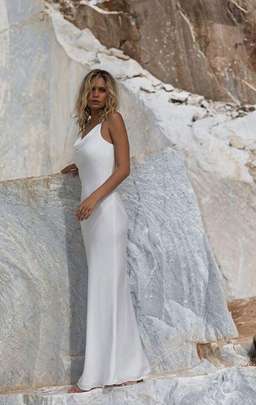 Shona Joy Luxe Bias Cowl Slip Dress in Ivory Size 8 for rent on The Volte - image 4