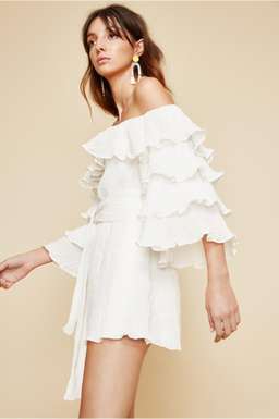 C/MEO Collective Sacrifices Mini Dress White Size XXS/ AU 6 for rent on The Volte - image 2