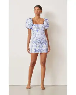 Bec & Bridge Banana Leaf Mini Dress Print Size AU 6 for rent on The Volte - image 1