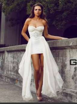 Galanni Opulence mini dress cream size 6