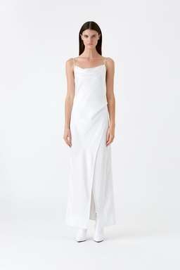 Camilla and Marc The Bowery Slip Dress Cold White Size 6 for rent on The Volte - image 1