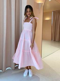 Steele Lyla Dress Blush Pink Check Size XS / AU 6 for rent on The Volte - image 4