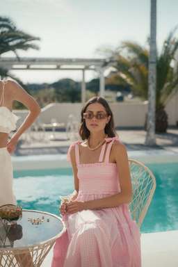 Steele Lyla Dress Blush Pink Check Size XS / AU 6 for rent on The Volte - image 8