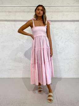 Steele Lyla Dress Blush Pink Check Size XS / AU 6 for rent on The Volte - image 6