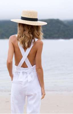 Posse The Isobel Jumpsuit White Size 8/Small