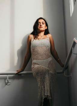 Isabelle Quinn Sienna Sequinned Midi Dress Size 8