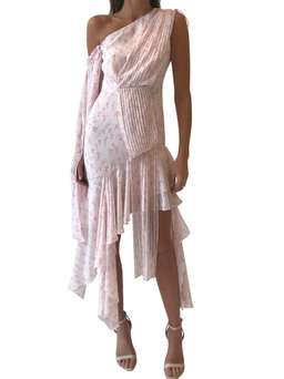 Acler Aurora Draped Pleated Dress Pink Size 8