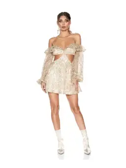 Sofia The Label Golden Hour Dress Gold Size 6 for rent on The Volte - image 1