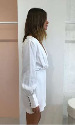 THIRD FORM MOVE ON LS MINI DRESS IN OFF WHITE for rent on The Volte - image 3