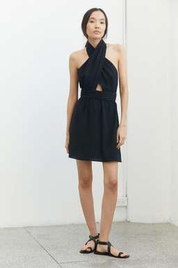 THIRD FORM Crossing Over Mini Dress in Black Ripple Size 6 for rent on The Volte - image 3