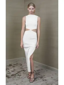 Bec & Bridge Reba Midi Dress in Ivory Size 6  for rent on The Volte - image 1