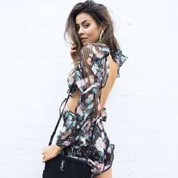 Zimmermann Master Flute Playsuit Black Floral Size 0 / AU 8 for rent on The Volte - image 5