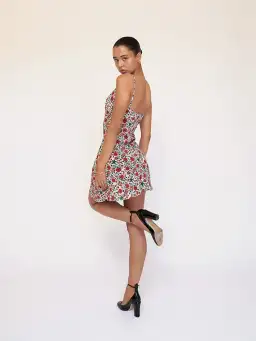 Realisation Par The Montague Mini Dress White Batik Floral Size XXS / AU 4 for rent on The Volte - image 3