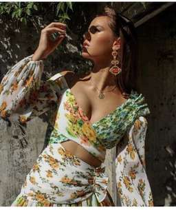 Zimmermann Golden Surfer Mini Dress Splice Size 0P / AU 6 for rent on The Volte - image 4