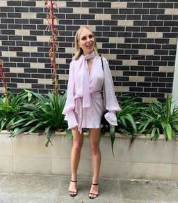 Acler Doheny Mini Dress in Blush Size 6 for rent on The Volte - image 8