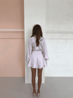 Acler Doheny Mini Dress in Blush Size 6 for rent on The Volte - image 6